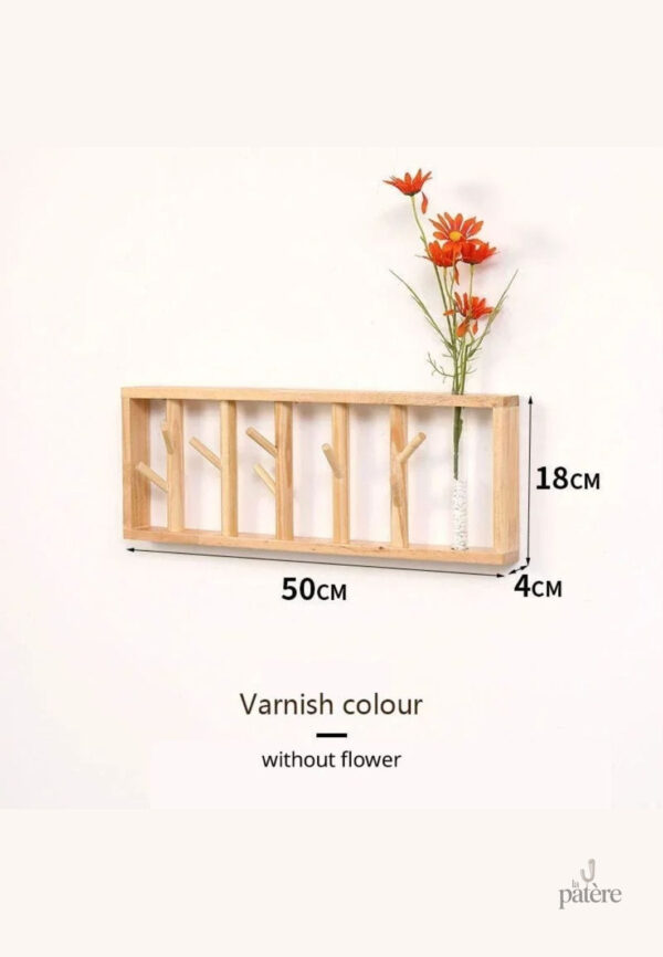wood-coat-rack-hydroponic-plants-container-hanger-shelves-qzesvo-1 Porte manteau mural en bois clair avec motif floral