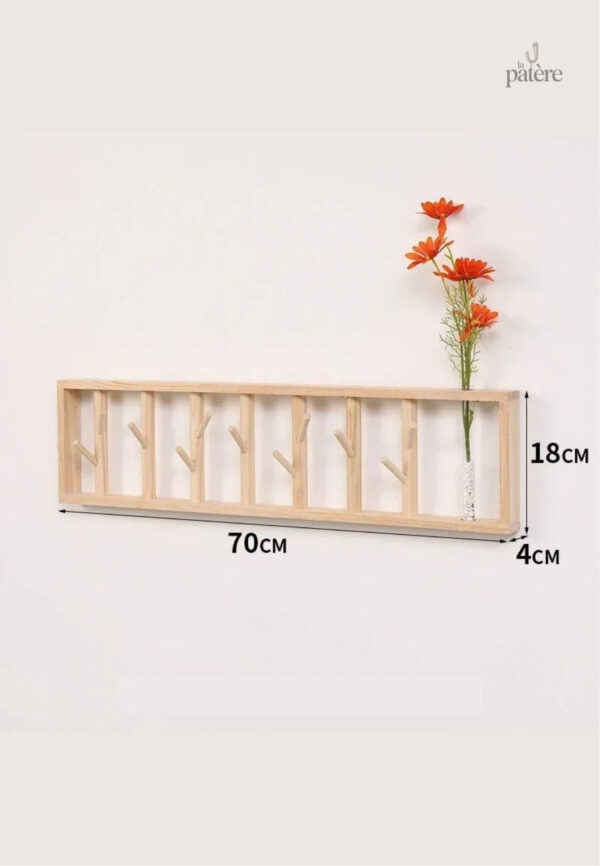 wood-coat-rack-hydroponic-plants-container-hanger-shelves-qzesvs-1 Porte manteau mural en bois clair avec motif floral