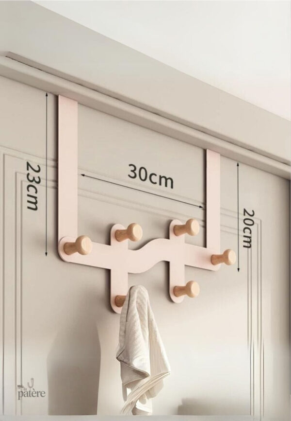 wood-hooks-over-the-door-home-bathroom-organizer-rack-clo-uww4ap-1 Porte manteau Labyrinthe Rose à 6 Points élégant et pratique