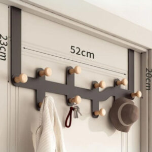 Porte manteau Labyrinthe Noir à 10 Points design moderne