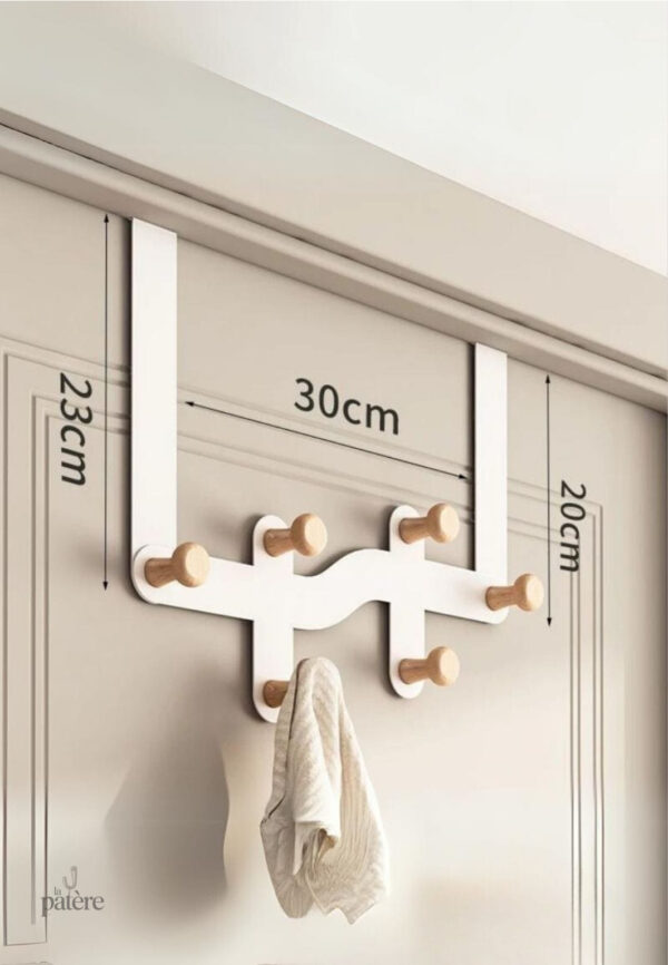 wood-hooks-over-the-door-home-bathroom-organizer-rack-clo-uww4au-1 Porte manteau Labyrinthe Blanc à 6 Points