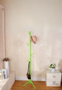 Porte manteau sur pied arbre tubé vert design moderne