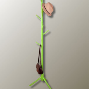 Porte manteau sur pied vert en forme d'arbre pour rangement décoratif
