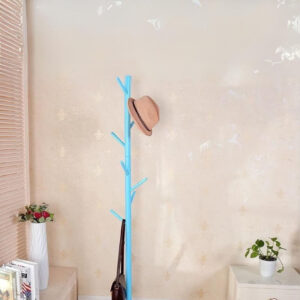 Porte manteau sur pied arbre tubé bleu ciel