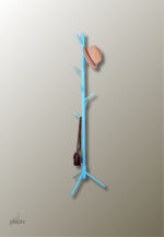 Porte manteau design arbre tubé couleur bleu ciel