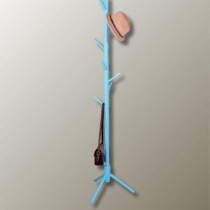 Porte manteau design arbre tubé couleur bleu ciel
