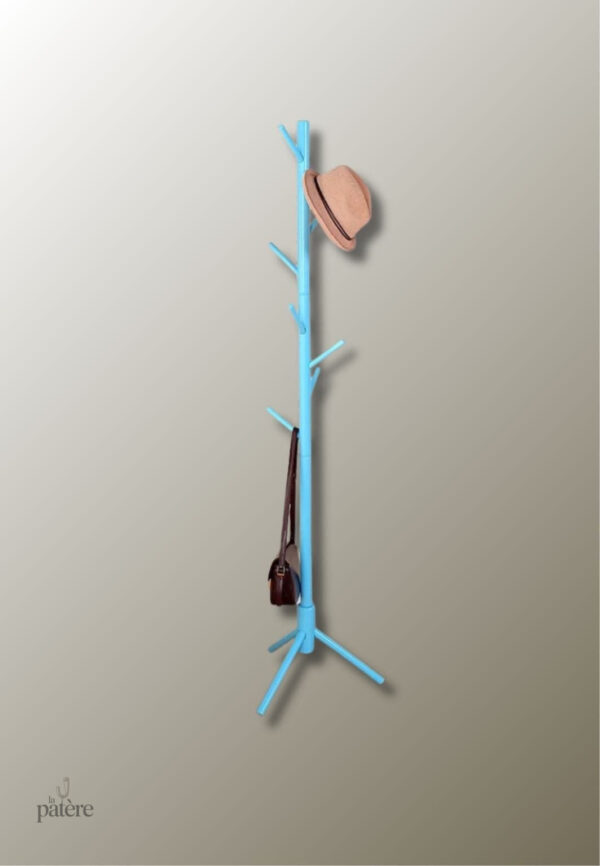 Porte manteau design arbre tubé couleur bleu ciel