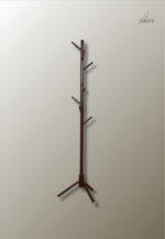 Porte manteau sur pied design arbre, finition café