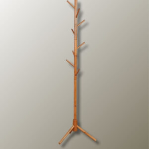 Porte manteau sur pied en forme d'arbre, couleur miel