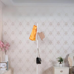 Porte manteau arbre tubé blanc sur pied