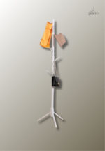 Porte manteau design arbre blanc avec support stable