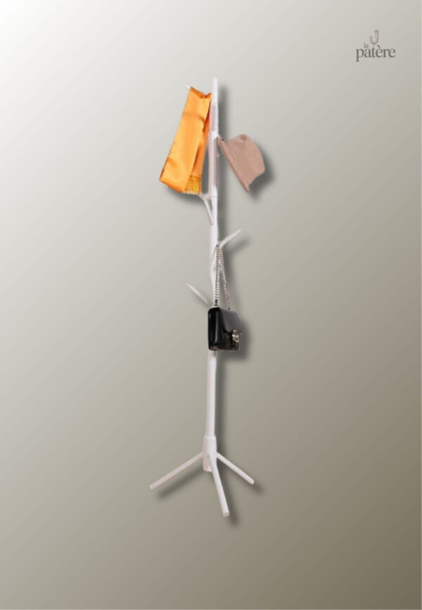 Porte manteau design arbre blanc avec support stable
