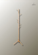Porte manteau design en bois, style arbre sur pied