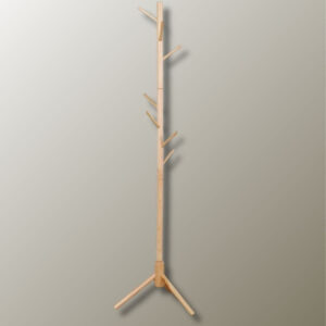 Porte manteau design en bois, style arbre sur pied