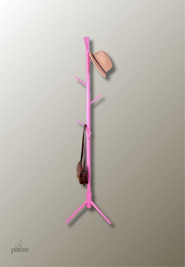 Porte-manteau décoratif en forme d'arbre, coloris rose