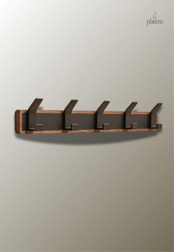 wood-wall-coat-racks-bedroom-entrance-hall-clothing-stora-pbh0sa-1 Porte manteau mural noir 5 crochets sobre et élégant