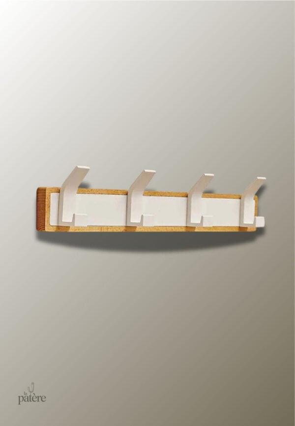 wood-wall-coat-racks-bedroom-entrance-hall-clothing-stora-pbh0se-1 Porte manteau mural blanc avec 4 crochets design sobre