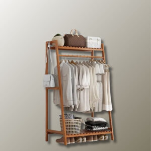 Meuble porte-manteau en bois Triangle pour chaussures