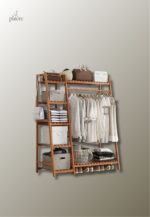 Meuble porte-manteau et chaussures en bois Triangle