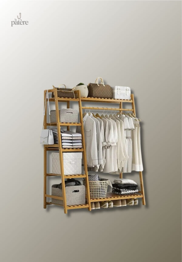 Porte-manteau chaussure en bois léger, design moderne et pratique
