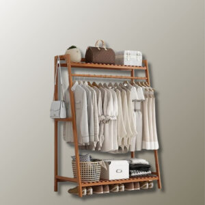 Meuble porte-manteau et chaussures en bois Triangle