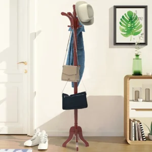 Porte manteau en bois avec motif perroquet