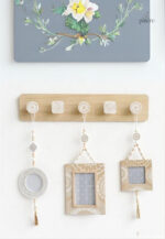 Porte manteau mural design avec 5 crochets artisanaux